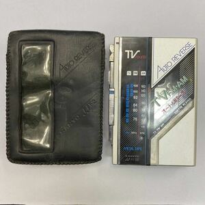 TR85 現状品 SANYO JJ-F2 ポータブルラジオカセットプレーヤー WALKMAN カセットウォークマン 三洋電機 サンヨー 本体ケース付