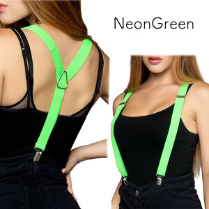  free shipping LEGAVENUE neon green neon color Y type suspenders cosplay accessory 