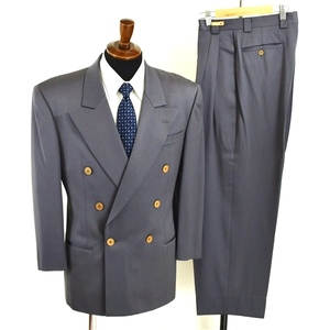 4XA058]BIGLIDUE 6. button double-breasted suit S A3 dark gray two tuck ultimate standard popular commuting business 3311-3009 waist small .. thing spring autumn 