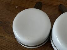 フランス アンティーク白磁器 片手鍋 ミルクパン 3点古道具 _画像4