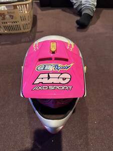 axo Sportsレッド ジェットヘルメット モトヘル　当時物