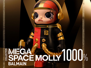 MEGA SPACE MOLLY × BALMAIN　1000％　新品未開封品◆送料無料 POP MART バルマン 