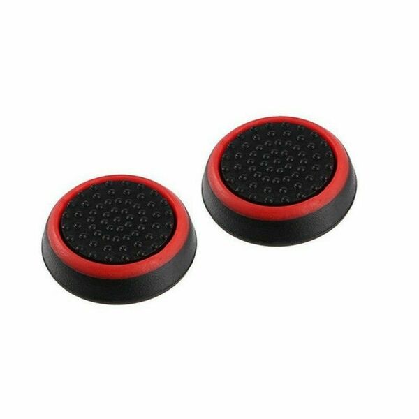 2個セット PS5等　コントローラー　キャップ　ジョイスティック　カバー 黒 赤