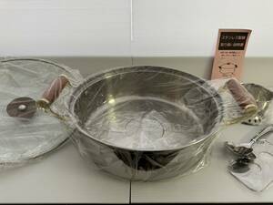 【新品未使用】中央産業 食卓の友 おでん 湯豆腐 鍋セット 仕切り付き 28cm