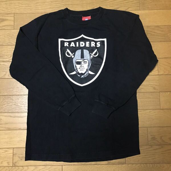 NFL LAS VEGAS RAIDERS MEN’S LONG SLEEVE T-SHIRTS size-M(着丈67身幅51) 中古 送料無料 NCNR