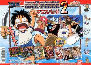 ◆バンダイ パッドダス From TV Animation ONEPIECE マウスパッド２ 全８種セット 新品・未使用 ワンピース 書き下ろし 両面イラスト