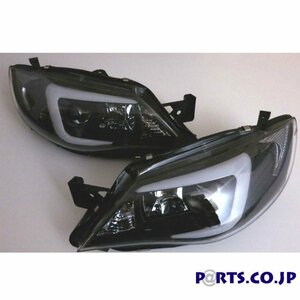 [新品] DRLスタイル プロジェクター ヘッドライト ブラック インナー 08-14 GE/GH/GR/GV インプレッサ　4D/5D　HID車