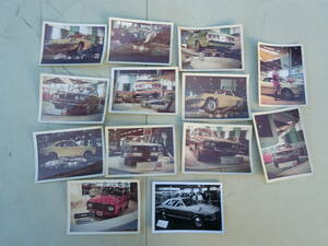 【1円～】昔のモーターショーの写真 13枚セット 昭和 旧車 古写真 コロナ1700デラックス いすゞ117クーペ コスモスポーツなど