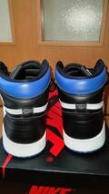 1円スタート　中古美品　ナイキ　エアジョーダン1　ロイヤル　トゥー　NIKE AIR JORDAN 1 ROYAL TOE　555088-041　27.0cm_画像5