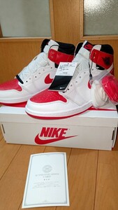 1円スタート　新品未使用　NIKE AIR JORDAN 1 HIGH OG HERITAGE　ナイキ　エアジョーダン1レトロヘリテージ　555088-161　27.5cm