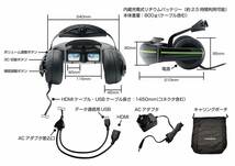 VUZIX ヘッドマウントディスプレイ iWear ビデオヘッドフォン HD対応(1280x720) 3D対応 HMZ-T2 対抗 HDMI ジャンク_画像2