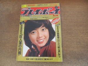 2402TN●週刊プレイボーイ 11/1978昭和53.3.14●表紙:根本久美子/木之内みどり/坂口良子ピンナップ付/阿部八千代/ナンシー/井上真由美