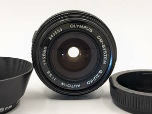 ★極上品★ オリンパス OLYMPUS G.ZUIKO AUTO-W 28mm F3.5 ★ メタルフード付き #1356