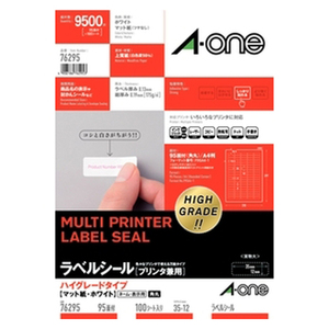 4906186762953 ラベルシールハイグレード　Ａ4　95面 ＰＣ関連用品 ＯＡ用紙 プリンタラベル（マルチプリンタ用） エーワン 76295