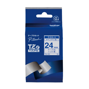 4977766702003 ピータッチテープ24ｍｍ白／青 オフィス機器 ラベルライター ピータッチテープ ブラザー TZE-253