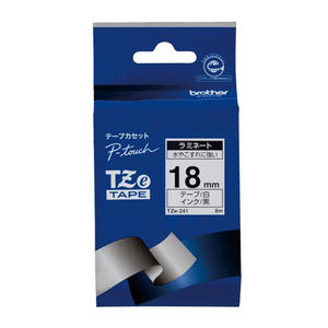 4977766701921 ピータッチテープ18ｍｍ白／黒 オフィス機器 ラベルライター ピータッチテープ ブラザー TZE-241