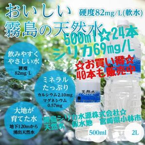 シリカ水　霧島シリカ天然水　500ml×24本　飲むシリカ　のむシリカ　