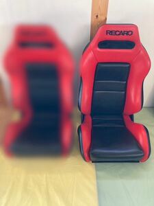 助手席側 レカロ RECARO SR-3 黒×赤フェイクレザー張り替え 張替え セミバケ セミバケットシート black red