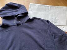 新品未使用 visvim 22ss AMPLUS SB HOODIE P.O. (U.D.) size2 NAVY フーディー パーカー comoli a.presse 取扱店購入 vintage加工 茄子紺_画像4