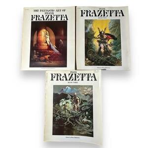 B-125【フランク・フラゼッタ 画集・希少本3冊セット】Frank Frazetta/Frank Frazetta Book Two/Frank Frazetta Book Three/レア