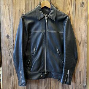 666 LJM-9TF シープスキン サイズ36 中古 タイトフィット センタージップ ライダースジャケット triple six leatherwear sheep skin