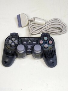 動作品 PlayStation ps one 純正 コントローラー scph-110 クリア ブラック 中古品 周辺機器 送料無料 匿名配送