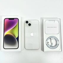 ◎中古美品◎Apple iPhone 14 256GB スターライト MPW33J/A SIMフリー バッテリー88% 箱付き_画像2