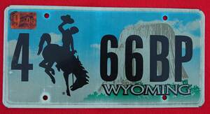  America .. country. number plate wa Io ming.