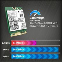 【開封のみ】SYONCON★インテル Intel AX210NGW M.2 WiFi カード、Bluetooth 5.3、WiFi 6E 2X2 MU-MIMO 5400Mbps 送料込★_画像7