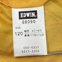 Z0987 美品 EDWIN エドウィン キッズ ダウンジャケット 120サイズ あたたか カジュアルスタイル アウター キャンプ アウトドア USED 古着_画像9