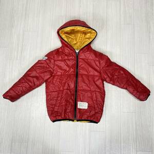 Z0987 beautiful goods EDWIN Edwin Kids down jacket 120 size .... casual style outer camp outdoor USED old clothes 