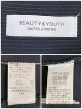 Z1152 美品 BEAUTY & YOUTH ユナイテッドアローズ レディース フォーマルワンピース ブラック 長袖 厚手 ネイビー 紺 万能 USED 古着_画像10