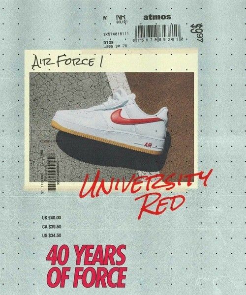 【新品】NIKE AIR FORCE 1 LOW RETRO UNIVERSITY RED