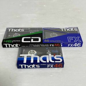 【未開封】That's NORMAL POSITION カセットテープ 3本セット 太陽誘電 FX46 CD46 TYPE-I 希少品