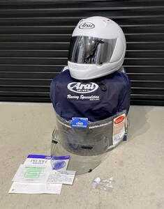 Arai アライ プロファイル Mサイズ（57.58cm） グラスホワイト 社外ミラーシールド ヘルメット中古