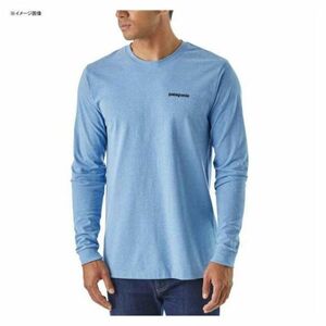 patagonia ロンT L LONG-SLEEVED P-6 LOGOブルー