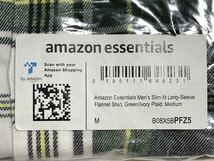 未開封 未使用 タグ付 amazon essentials 2着 フランネルシャツ スリムフィット L 〜XL 相当 アマゾン プライベートブランド PB ネルシャツ_画像5