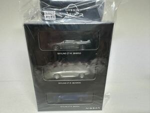 [限定] 1/64 大阪オートメッセ 2024 Nissan Skyline GT-R 3台セット + トミカ 特注 スカイライン R32 R33 R34 R35 京商 ニスモ 日産 OAM