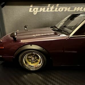 [新品] 1/18 IG1585 Nissan Skyline 2000GT-ES (C210) Purpleイグニッションモデル ignition model 日産 スカイライン ジャパン 前期の画像4