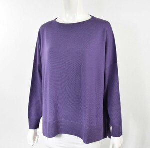 5000-NN00088* Urban Research door z* beautiful goods silky Touch . comfortable. is good wool knitted pull over M purple purple easy width of a garment 