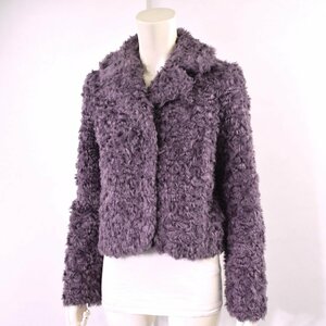 0289-24B0002* Kate * Spade *..... lovely! poodle eko fur jacket 0 purple purple 