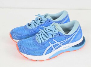 5000-SS00116★asics アシックス★ランニングシューズ 23.5cm LADY GEL-NIMBUS 21 ブルー USED スニーカー青