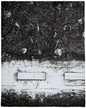 中林忠良版画「転位'95　地IV（流れ）」　2枚組　各62.5×50　エッチング/アクアチント　限50　サイン有　1995年作　Tadayoshi Nakabayashi_画像2