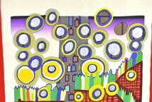 フンデルトヴァッサー版画額「作品1」木版画　50×37.5　F:61.5×44　Friedensreich Hundertwasser_画像5