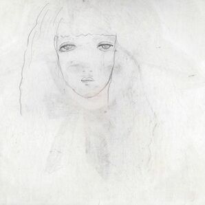 内藤ルネ作品額「ウェーブヘアーの女性コサージュ付帽子」 鉛筆 色鉛筆 紙 22.5×30.5 S:36.7×44.5 Rune Naitoの画像2
