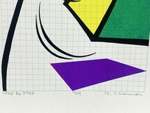 中馬泰文版画「Step by Step」　シルクスクリーン　限80　サイン有　64.5×49.7　S:75×55.3　1969年作　Yasufumi Chuuma_画像7