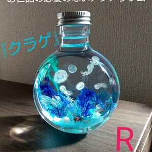 R ★ sale！★ 『クラゲ』バージョン ハーバリウム ハンドメイド プレゼント インテリア