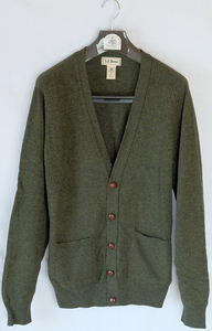 ★☆L.L.Bean☆Lambswool Cardigan☆1990年代☆ラムウールカーディガン☆美品☆★