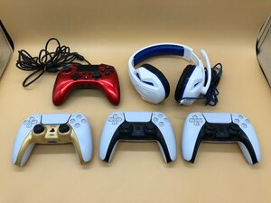 1円～ PlayStation5 周辺機器 5点まとめ コントローラー 4点 ヘッドセット 1点 プレステ5 【ジャンク・現状品】 動作未確認 [28-0226-T3]