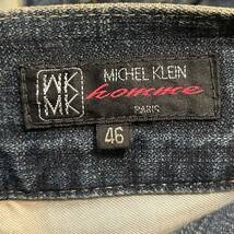 ■MK MICHEL KLEIN HOMME ミッシェルクラン オム デニムパンツ サイズ46 USED レザー ジーンズ_画像10